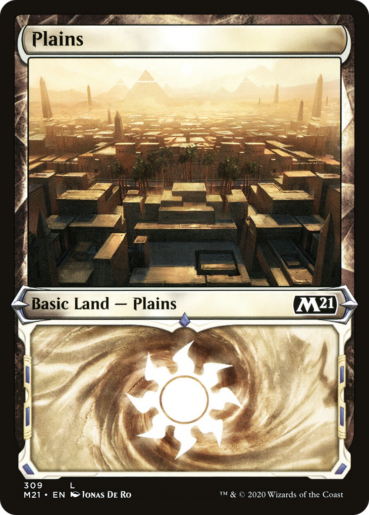 Plains (309) (Showcase) [Core Set 2021] Foil