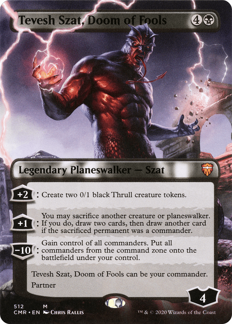 Tevesh Szat, Doom of Fools (Borderless) [Commander Legends] Foil