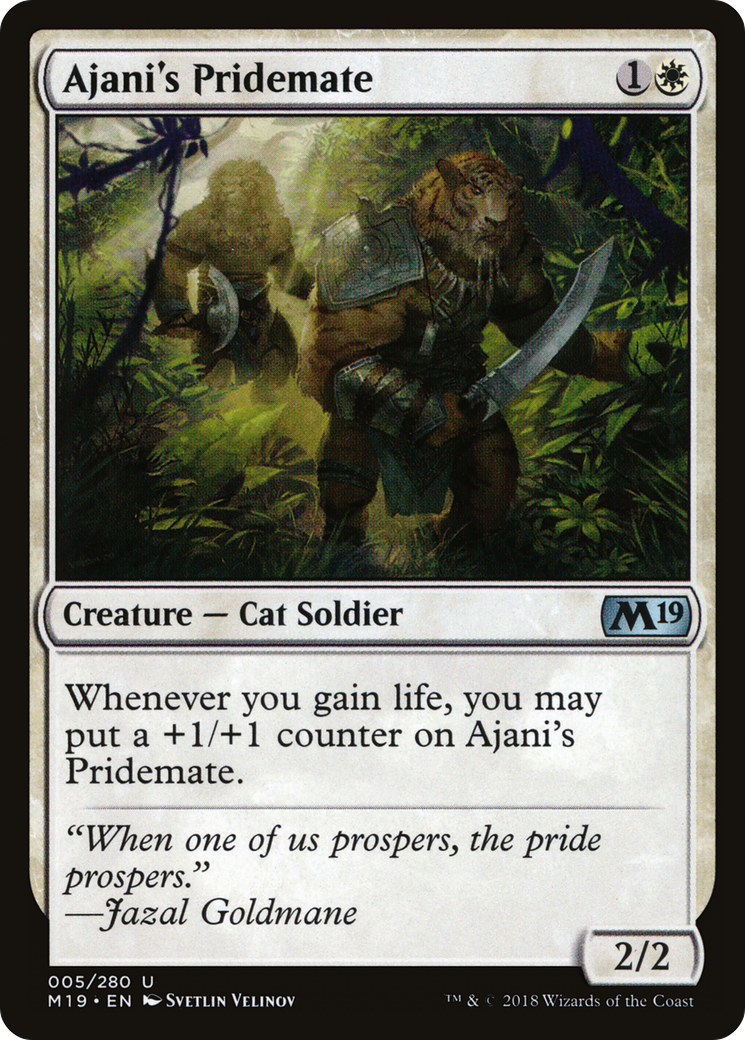 Ajani's Pridemate [Core Set 2019] Foil