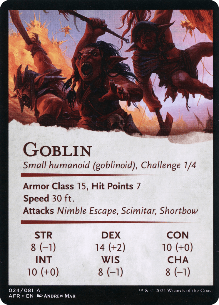 Swarming Goblins // Goblin (AAFR-024) - Adventures in the Forgotten Realms Art Series (Borderless) Foil