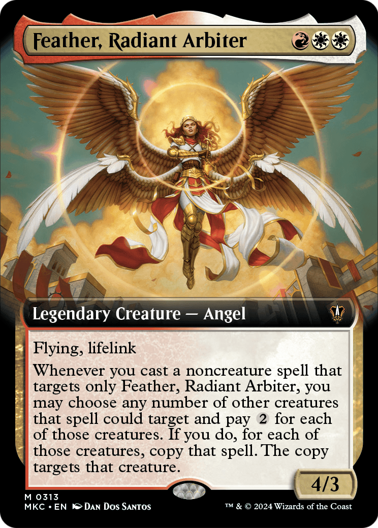 Feather, Radiant Arbiter (Extended Art) [Murders at Karlov Manor Commander] Foil