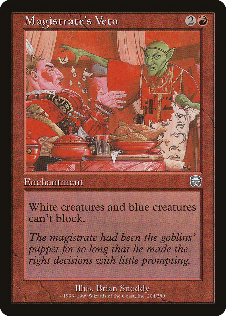 Magistrate's Veto [Mercadian Masques] Foil