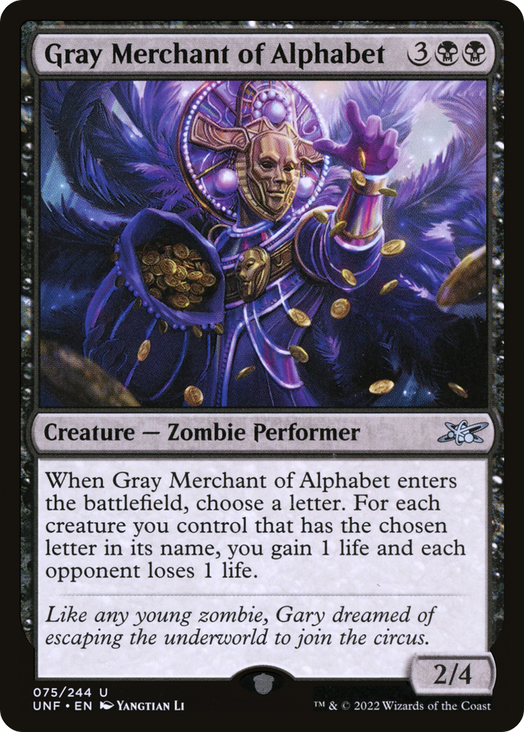 Gray Merchant of Alphabet [Unfinity] Foil