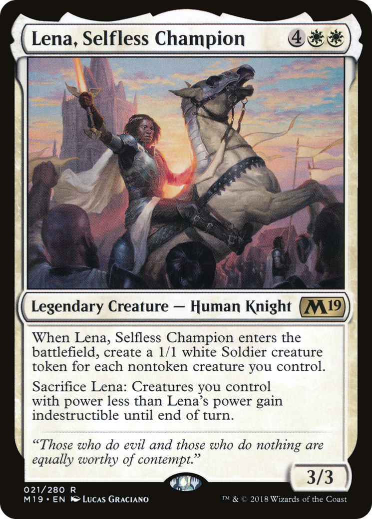 Lena, Selfless Champion [Core Set 2019] Foil