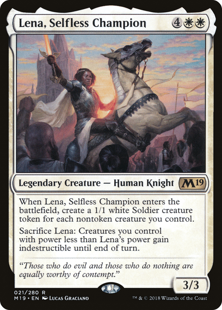 Lena, Selfless Champion [Core Set 2019] Foil