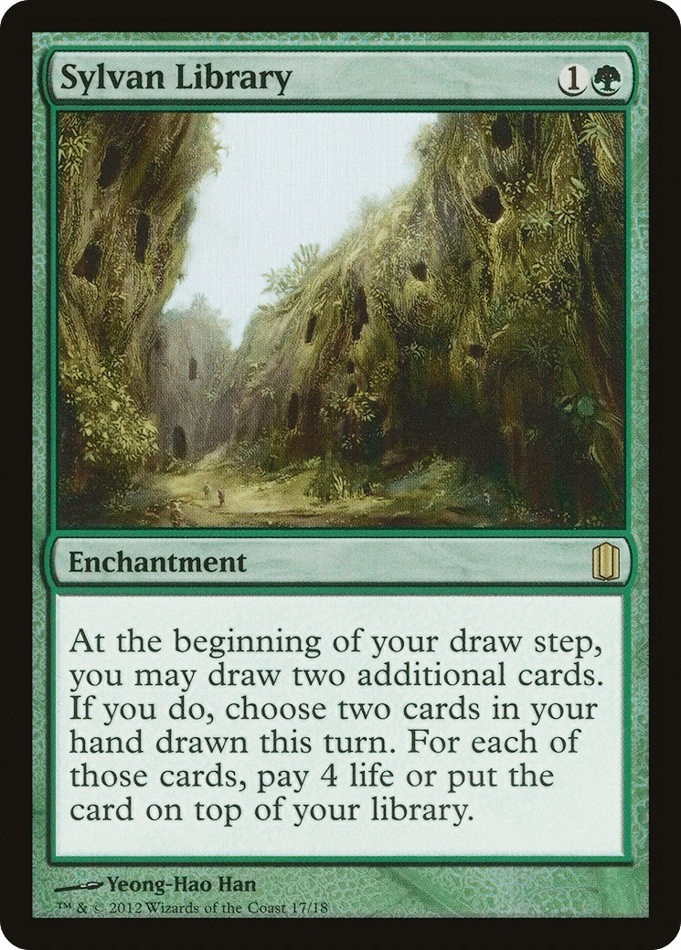 Sylvan Library (CM1-017) - Commander's Arsenal Foil