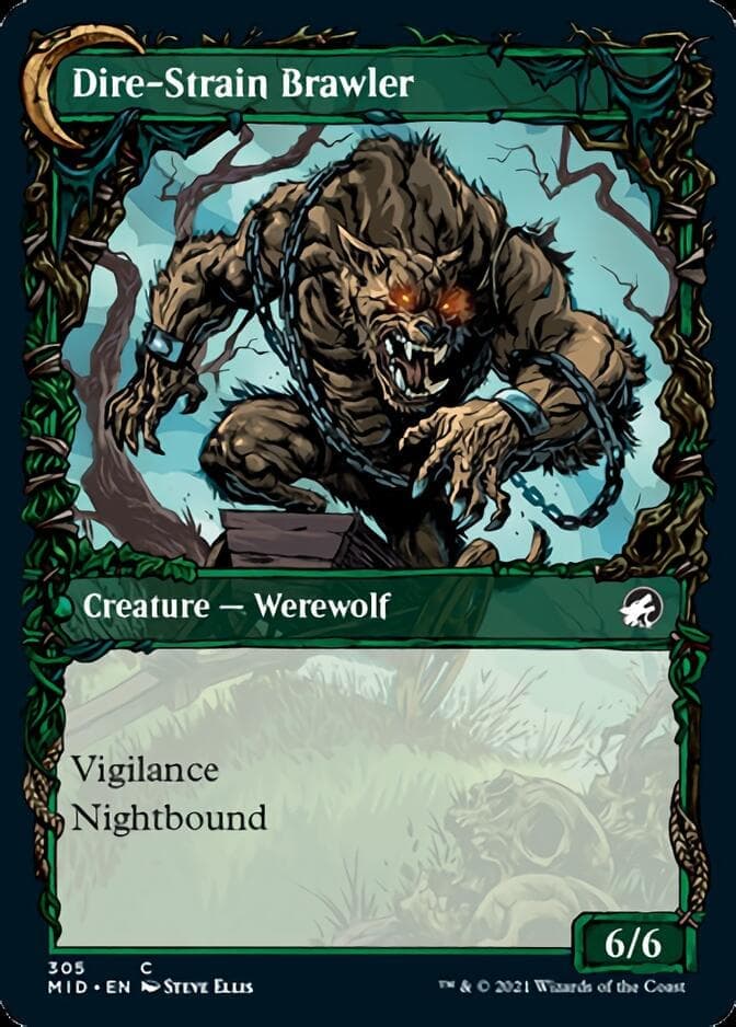 Tireless Hauler // Dire-Strain Brawler (Showcase Equinox) [Innistrad: Midnight Hunt] Foil