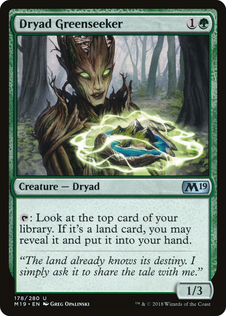 Dryad Greenseeker [Core Set 2019] Foil