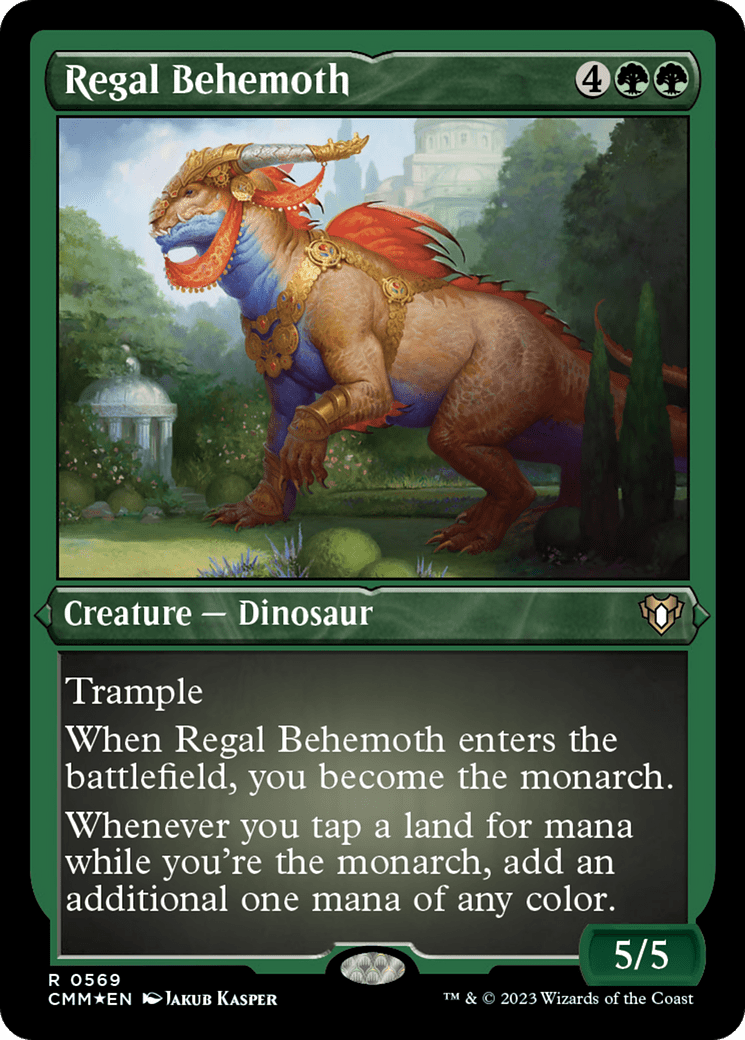 Regal Behemoth (CMM-569) - Commander Masters Etched Foil