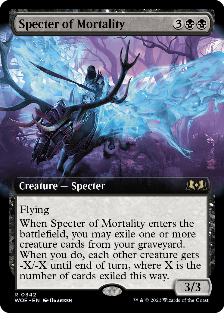 Specter of Mortality (Extended Art) [Wilds of Eldraine] Foil