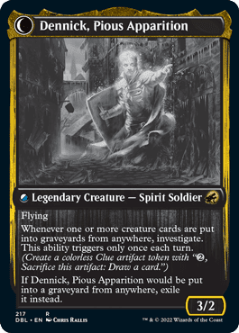 Dennick, Pious Apprentice // Dennick, Pious Apparition [Innistrad: Double Feature] Foil