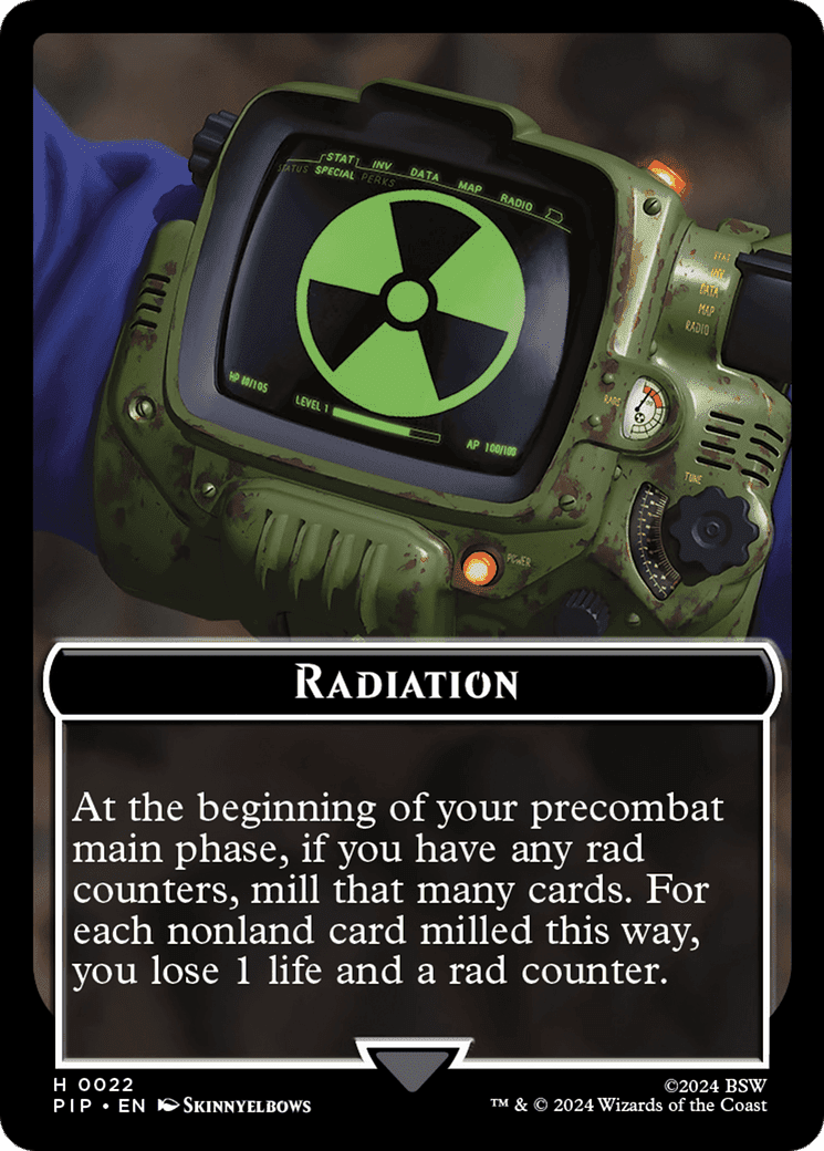 Radiation // Copy Double-Sided Token [Fallout Tokens] Foil