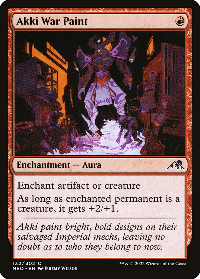 Akki War Paint 132 (Kamigawa: Neon Dynasty)  - Foil