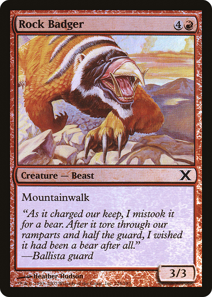 Rock Badger (10E-226★) - Tenth Edition Foil