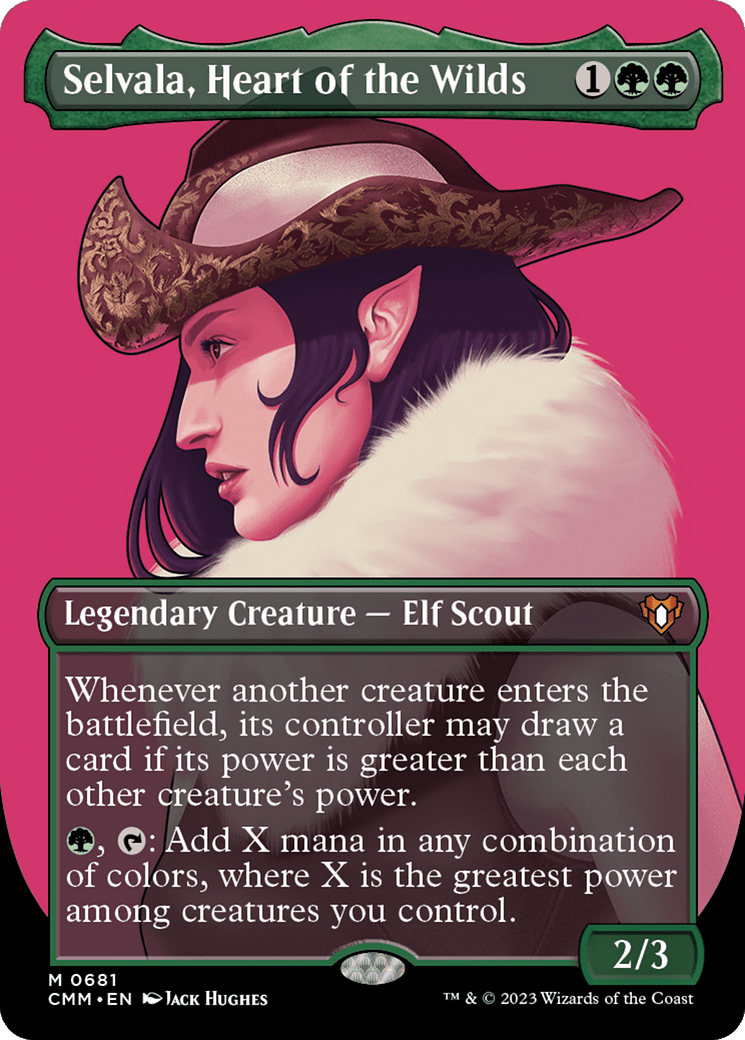Selvala, Heart of the Wilds (Borderless Profile) [Commander Masters] Foil