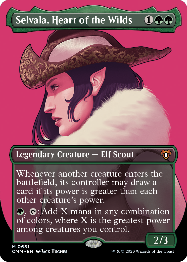 Selvala, Heart of the Wilds (Borderless Profile) [Commander Masters] Foil