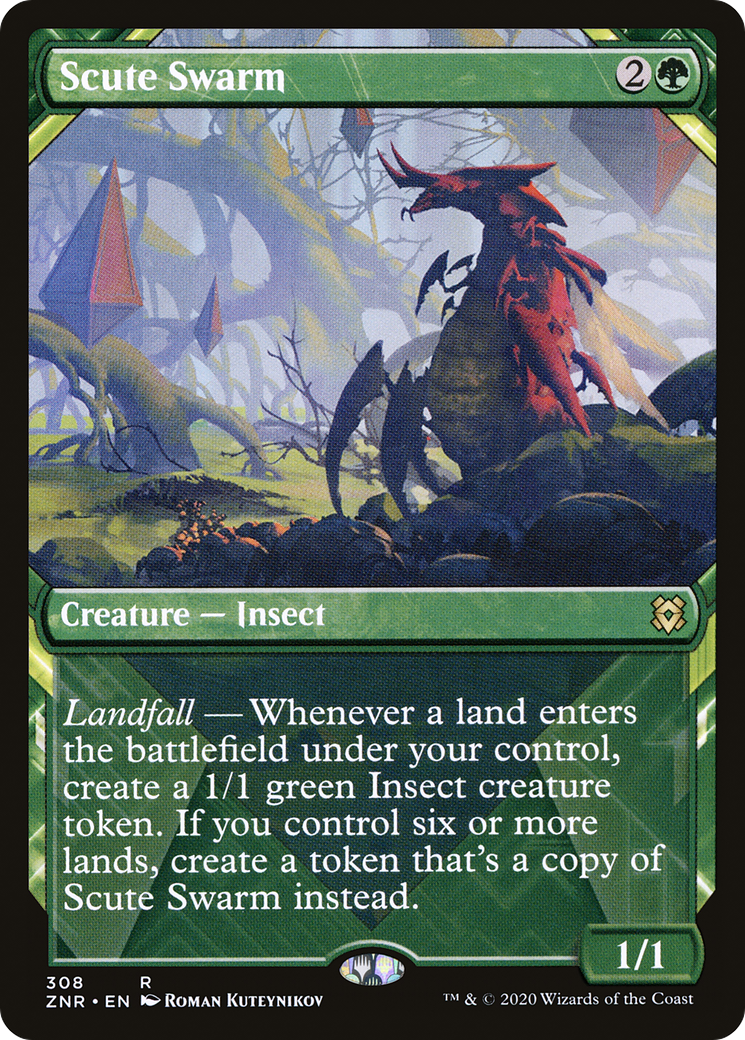 Scute Swarm (Showcase) [Zendikar Rising] Foil