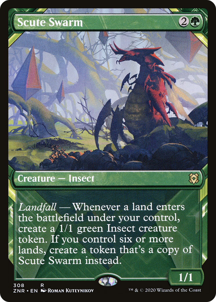 Scute Swarm (Showcase) [Zendikar Rising] Foil