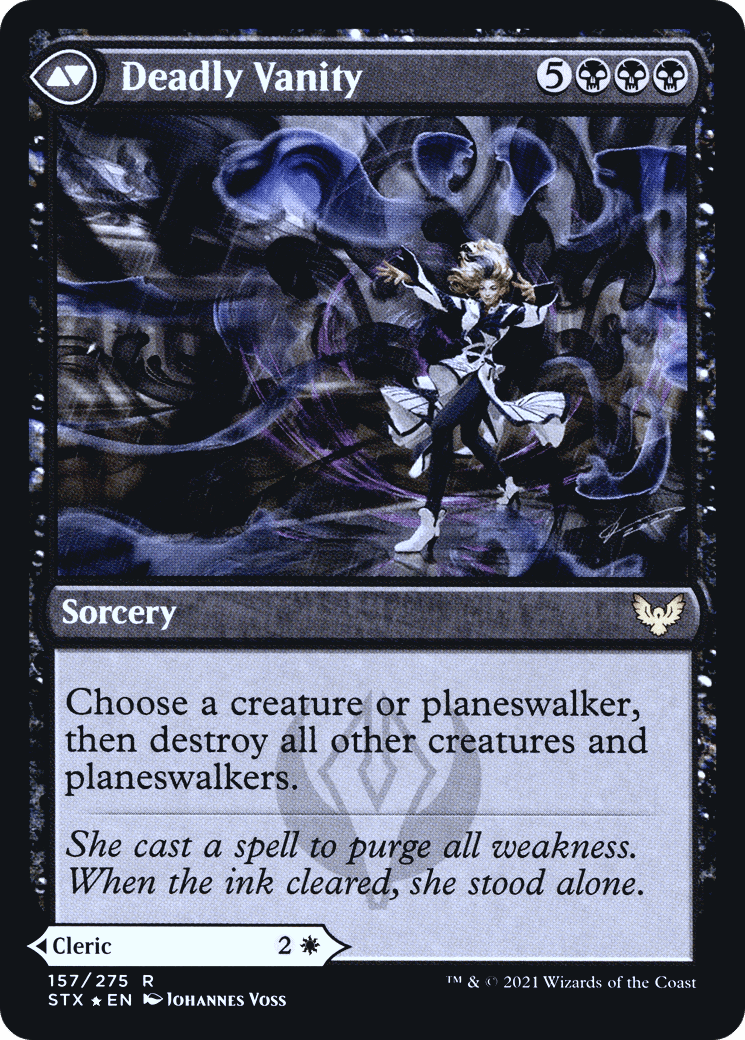 Selfless Glyphweaver // Deadly Vanity (PSTX-157S) - Strixhaven: School of Mages Promos Foil
