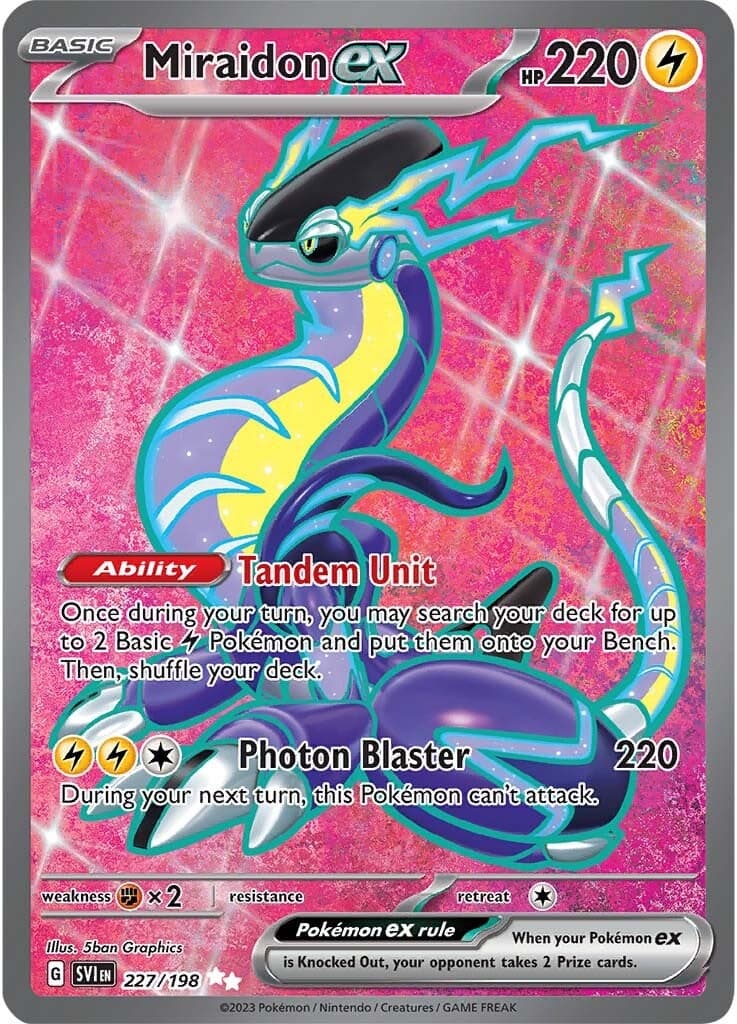 Miraidon ex 227/198 - SV01 Scarlet & Violet Base Set Holofoil
