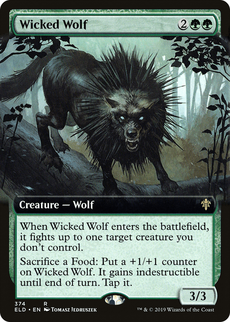 Wicked Wolf (Extended Art) [Throne of Eldraine] Foil
