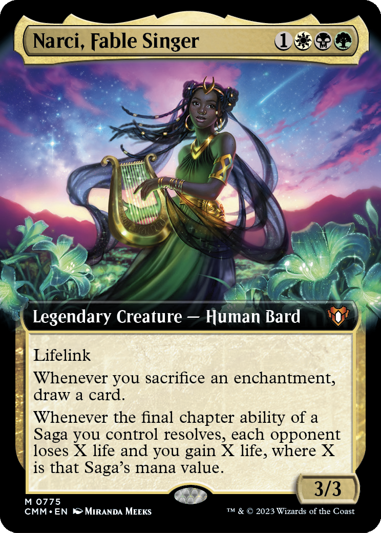 Narci, Fable Singer (Extended Art) [Commander Masters] Foil