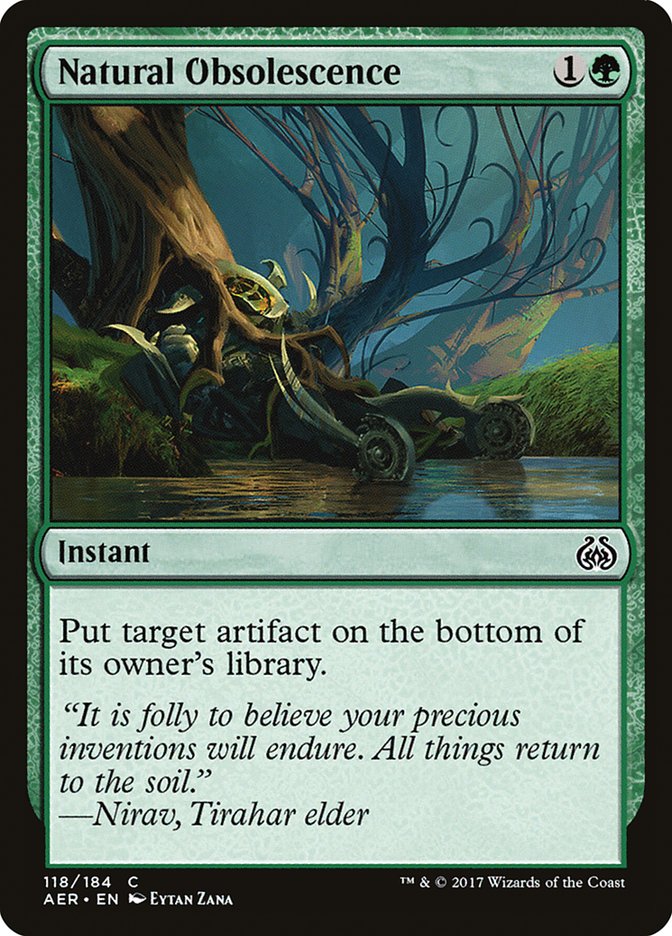 Natural Obsolescence 118/184 (Aether Revolt)  - Foil