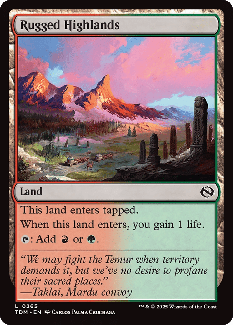 Rugged Highlands (265) [Tarkir: Dragonstorm]  Foil