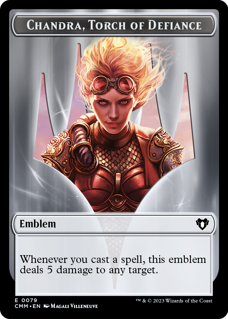 Chandra, Torch of Defiance Emblem (TCMM-079) - Commander Masters Tokens Foil