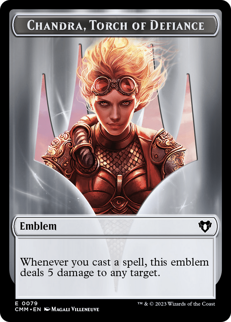 Chandra, Torch of Defiance Emblem (TCMM-079) - Commander Masters Tokens Foil
