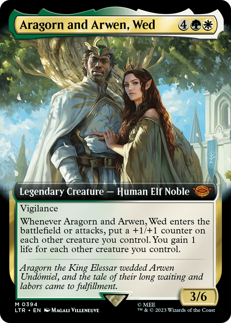 Aragorn and Arwen, Wed (Extended Art) [The Lord of the Rings: Tales of Middle-Earth] Foil