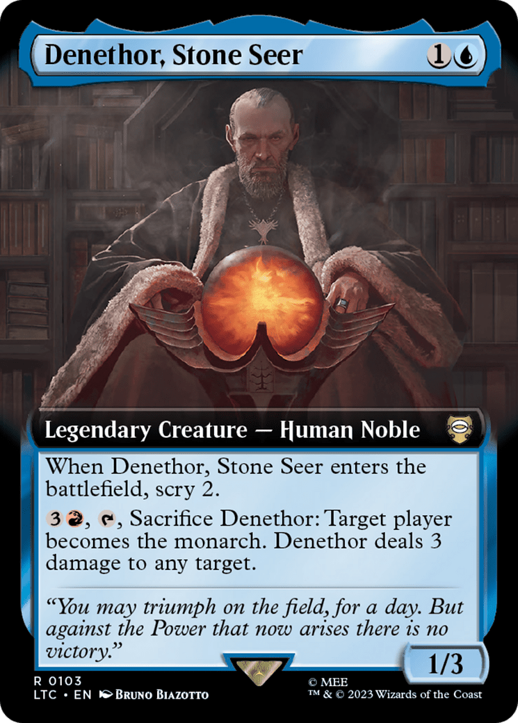 Denethor, Stone Seer (103) [Tales of Middle-earth Commander] : (Extended Art) Foil