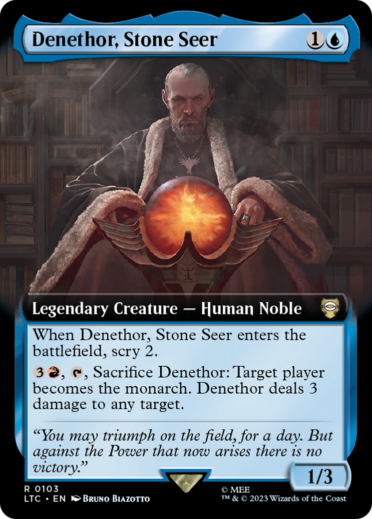 Denethor, Stone Seer (103) [Tales of Middle-earth Commander] : (Extended Art) Foil