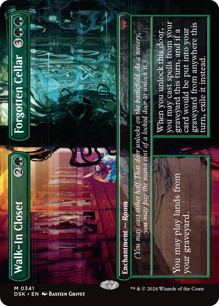 Walk-In Closet // Forgotten Cellar (Borderless) [Duskmourn: House of Horror] Foil