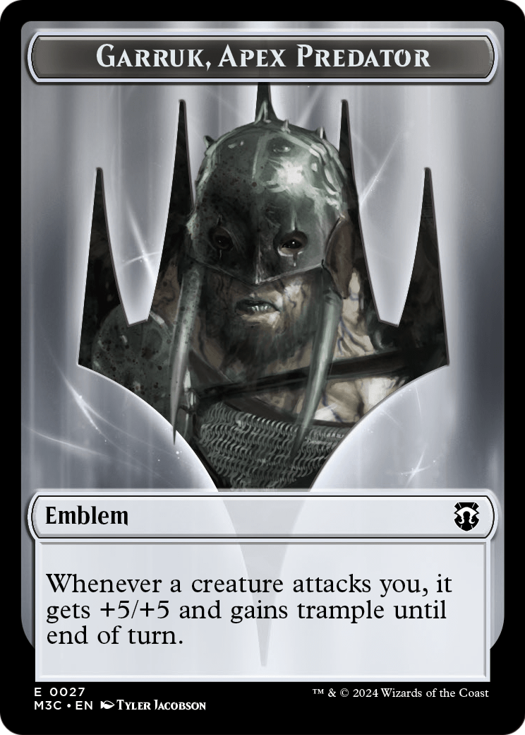 Garruk, Apex Predator Emblem (TM3C-027) - Modern Horizons 3 Commander Tokens Foil