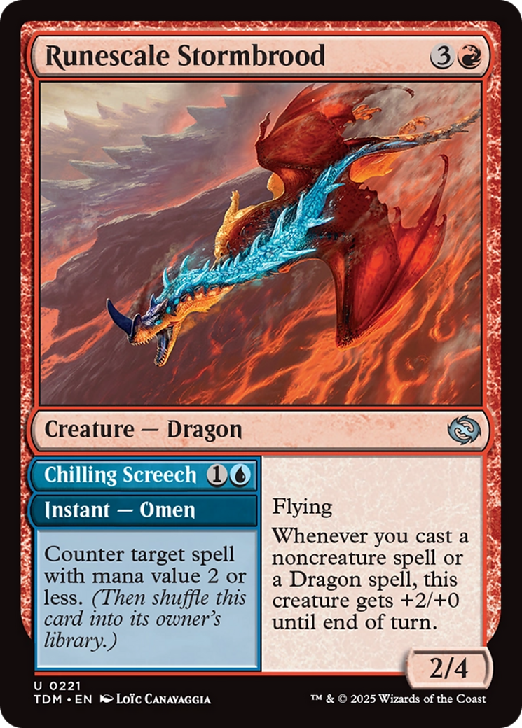 Runescale Stormbrood (221) [Tarkir: Dragonstorm]  Foil