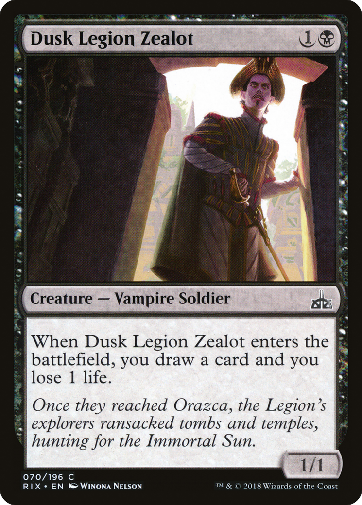 Dusk Legion Zealot [Rivals of Ixalan] Foil
