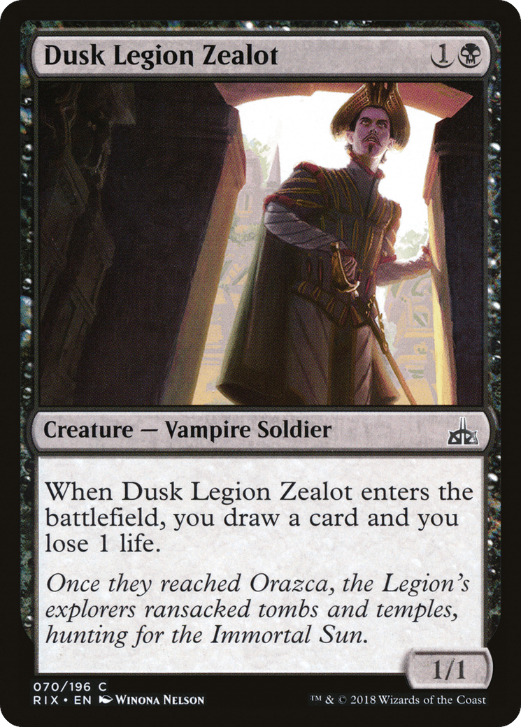 Dusk Legion Zealot [Rivals of Ixalan] Foil