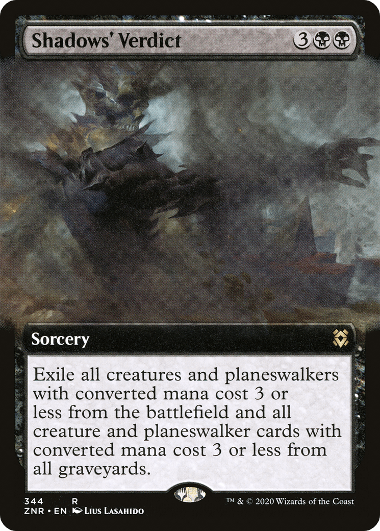 Shadows' Verdict (Extended Art) [Zendikar Rising] Foil