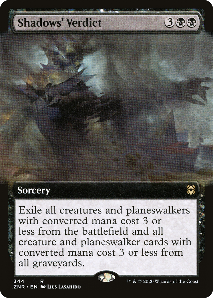 Shadows' Verdict (Extended Art) [Zendikar Rising] Foil