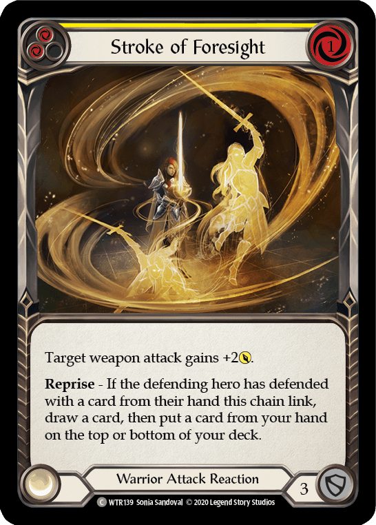 Stroke of Foresight (Yellow) [U-WTR139] (Welcome to Rathe Unlimited)  Unlimited Rainbow Foil