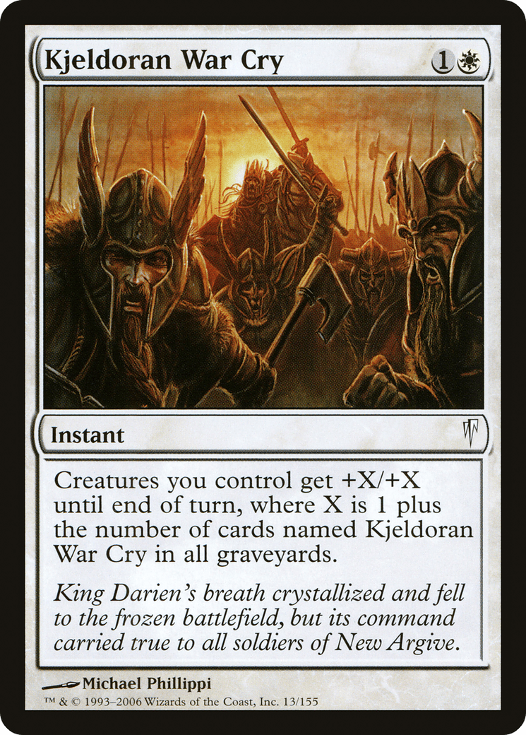 Kjeldoran War Cry [Coldsnap] Foil