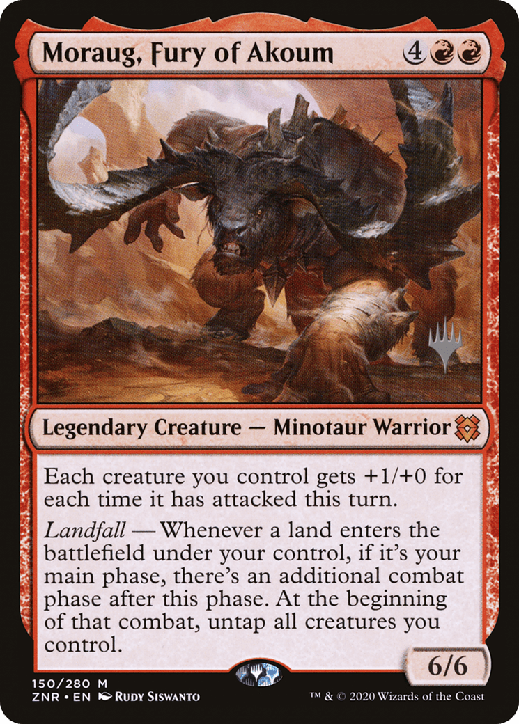 Moraug, Fury of Akoum (Promo Pack) [Zendikar Rising Promos] Foil