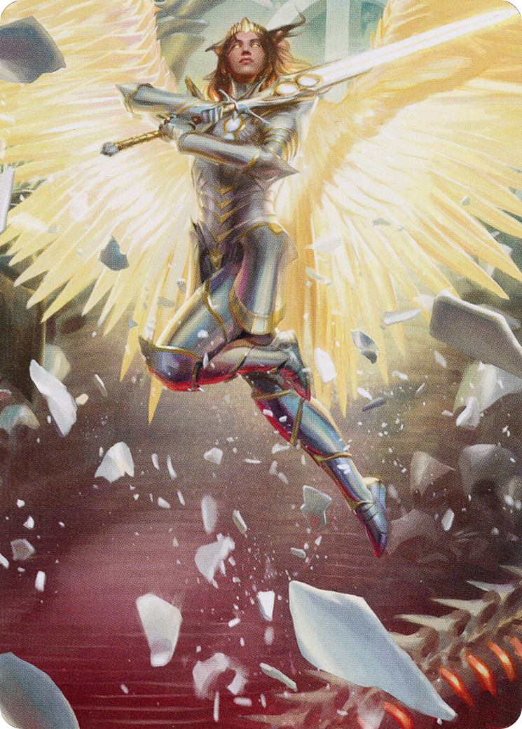 Archangel Elspeth // Archangel Elspeth (AMOM-001) - March of the Machine Art Series (Borderless)