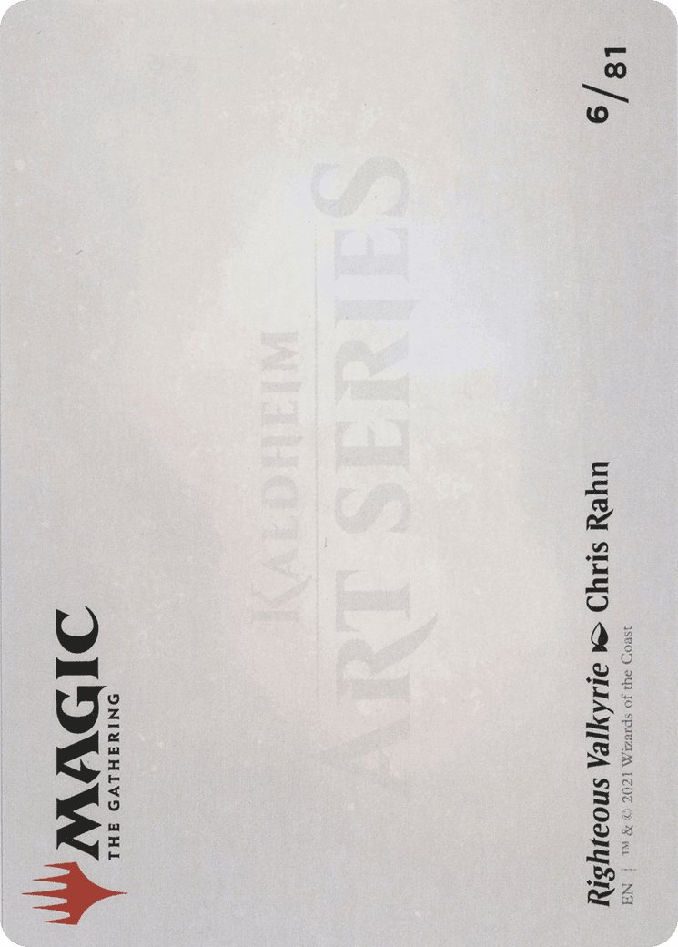 Righteous Valkyrie // Righteous Valkyrie (AKHM-006) - Kaldheim Art Series (Borderless) Foil