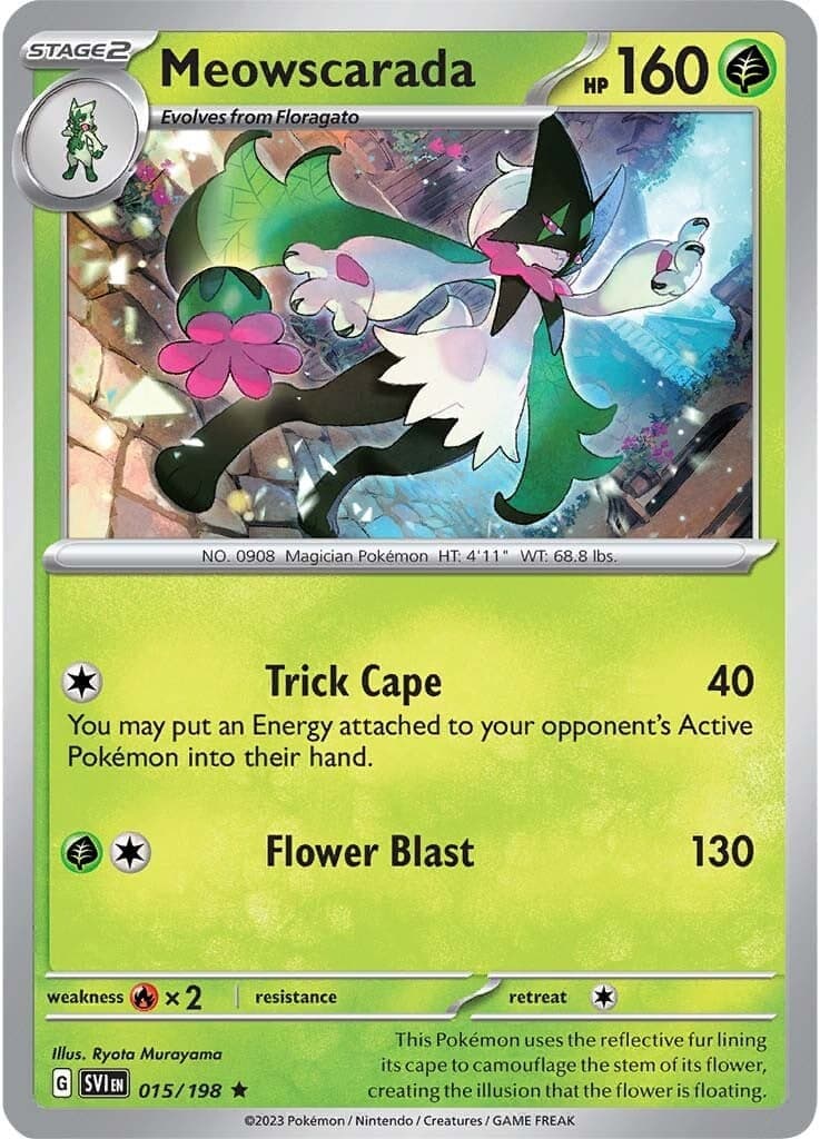 Meowscarada 015/198 - SV01 Scarlet & Violet Base Set Reverse Holofoil