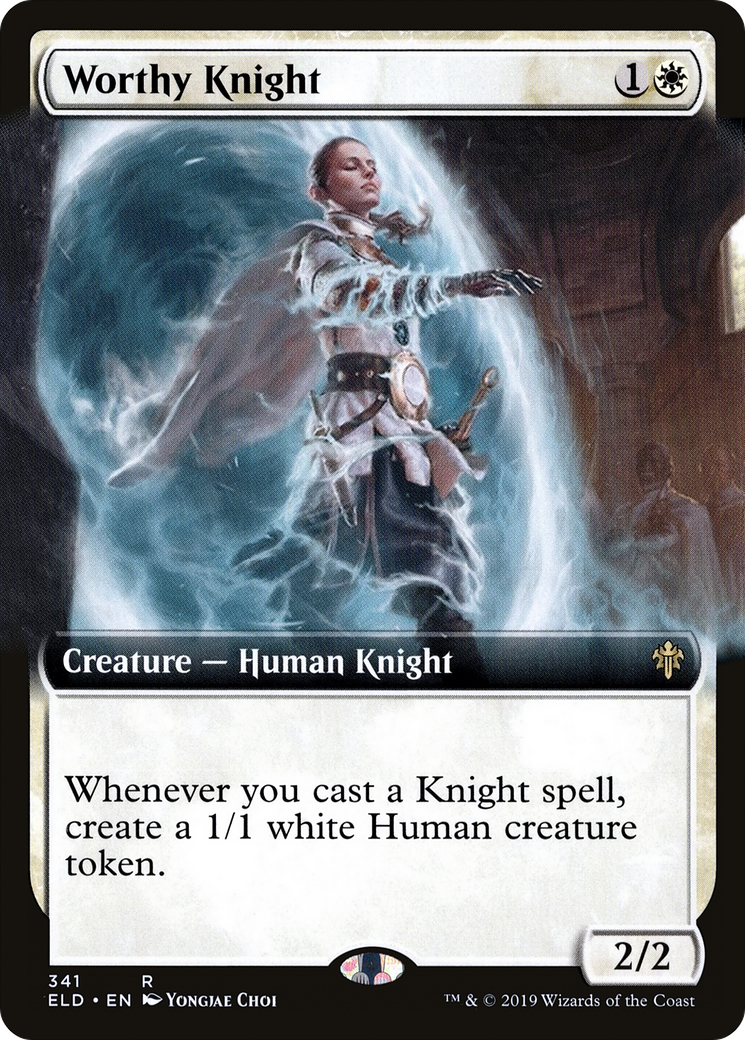 Worthy Knight (Extended Art) [Throne of Eldraine] Foil