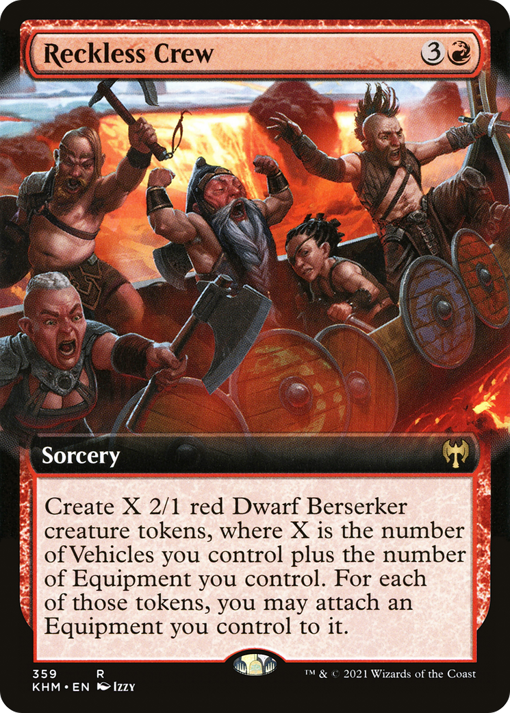 Reckless Crew (Extended Art) [Kaldheim] Foil