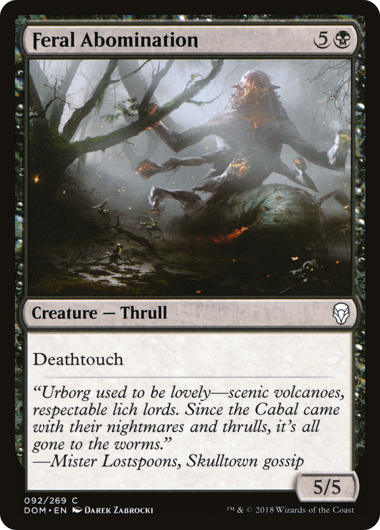 Feral Abomination [Dominaria] Foil