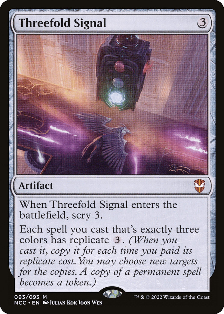 Threefold Signal [Streets of New Capenna Commander] Foil